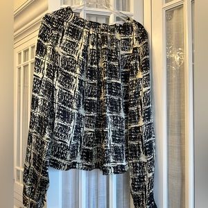 Classic black and ivory blouse